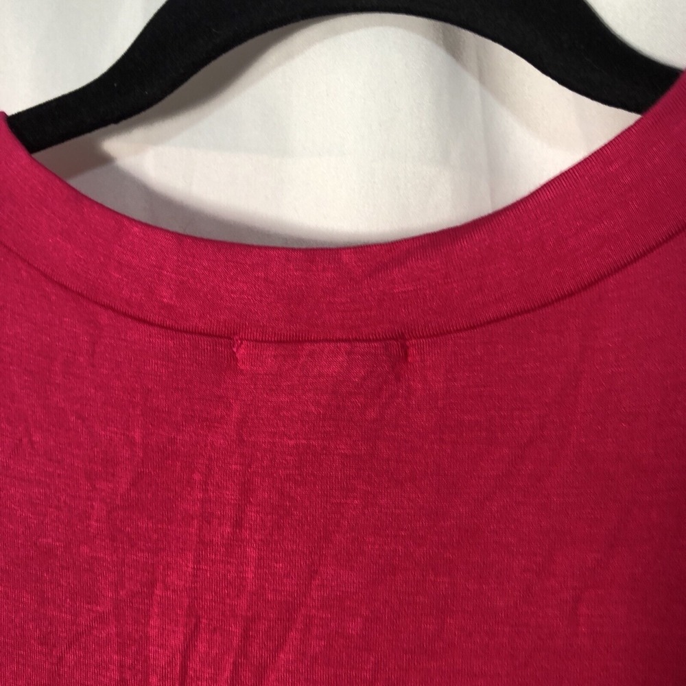 Blumin Apparel Women's Pink Short Sleeve T-Shirt w Cuffed Sleeve & Pocket - 2XL - Picture 7 of 10